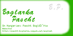 boglarka pascht business card